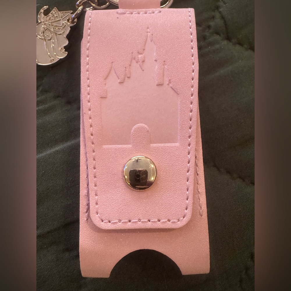 Disney Pink Castle Keychain Sanitizer Holder - Picture 2 of 8